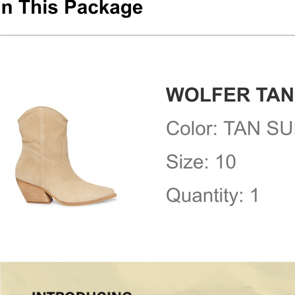 Steve Madden Woofer Bootie Tan